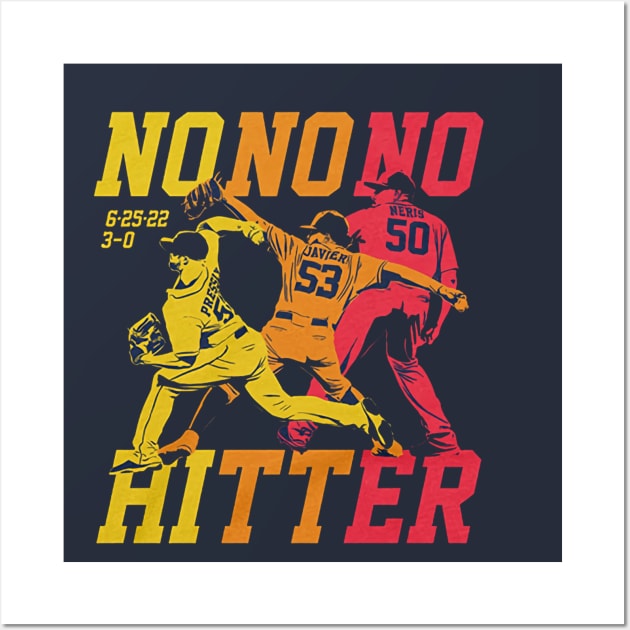 Christian Javier Hector Neris & Ryan Pressly The Houston No-Nos Wall Art by KraemerShop